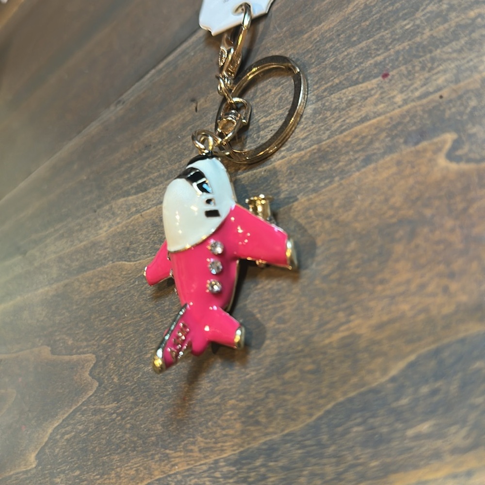 Pink Airplane Keychain - Picture 2 of 2